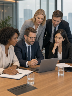 Technology team in a strategy meeting
